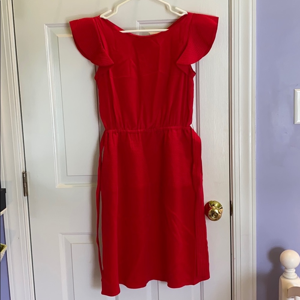 Cynthia Rowley red tie dress